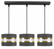 Chandelier on a wire LIND 3xE27/60W/230V black - Chandelier