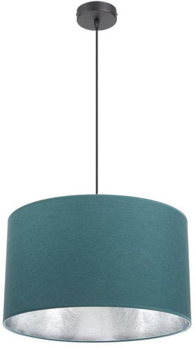 Chandelier on wire GLEAM 1xE27/60W/230V turquoise/silver - Chandelier - Main image