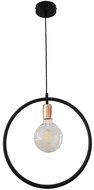 Lustr na lanku CIRCLE L 1xE27/60W/230V černá/měděná - Lustr