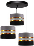CORAL 3xE27/60W/230V black and grey - Chandelier