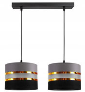 CORAL chandelier 2xE27/60W/230V black and grey - Chandelier