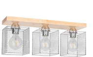 Ceiling Light NORMAN WOOD 3xE27/25W/230V - Ceiling Light