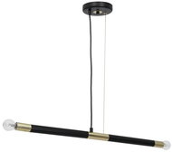 Chandelier on wire BASTONE 2xE14/40W/230V black/gold - Chandelier