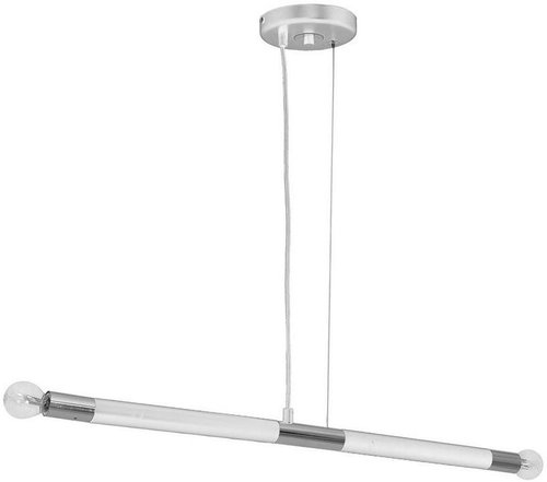 Chandelier on wire BASTONE WHITE 2xE14/40W/230V white/glossy chrome - Chandelier - Main image