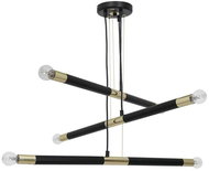 Chandelier BASTONE 6xE14/40W/230V black/gold - Chandelier