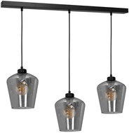 Chandelier on cable SANTIAGO 3xE27/60W/230V black - Chandelier