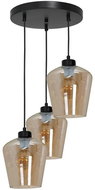 Chandelier on cable SANTIAGO 3xE27/60W/230V brown - Chandelier
