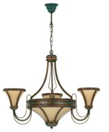 Kemar T/3 - Chandelier TANAJA 3xE14/60W+1xE27/100W green - Chandelier