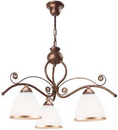 Chandelier on chain RETRO II 3xE27/60W/230V bronze patina - Chandelier