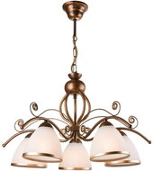 Chandelier on chain RETRO II 5xE27/60W/230V bronze patina - Chandelier