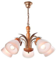 Chandelier on chain TULIPAN 5xE27/60W/230V beech - Chandelier