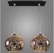 Kemar NP/2/D3 - Chandelier on cable KULE 3D 2xE27/60W/230V - Chandelier