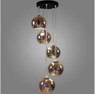 Kemar NP/5/W/D3 - Cable operated chandelier KULE 3D 5xE27/60W/230V - Chandelier