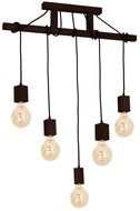 Chandelier on a pole JACK 5xE27/40W/230V brown wood - Chandelier