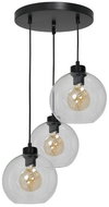 Chandelier on wire SOFIA 3xE27/60W/230V clear - Chandelier