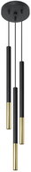 Chandelier on cable MOZAICA 3xG9/40W/230V black/gold - Chandelier