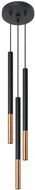 Chandelier on cable MOZAICA 3xG9/40W/230V black/copper - Chandelier
