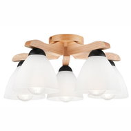 Suspended chandelier ADRIANO 5xE27/60W/230V oak - Chandelier