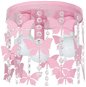 Children's ceiling lamp ELZA butterflies 3xE27/60W/230V pink - Chandelier