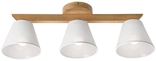 Chandelier ANTONIO 3xE14/40W/230V oak - Chandelier - Main image