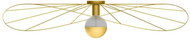 Thoro TH,014 - Suspended chandelier ESKOLA 1xE27/60W/230V gold - Chandelier