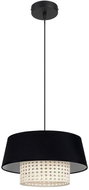 Chandelier on wire CONA 1xE27/60W/230V, 35 cm black rattan - Chandelier