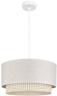 Chandelier on a wire BOSCO 1xE27/60W/230V, 40 cm beige rattan - Chandelier