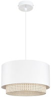 Chandelier on a wire BOSCO 1xE27/60W/230V, 40 cm white rattan - Chandelier