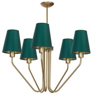 Chandelier on a pole VICTORIA 5xE27/60W/230V green - Chandelier