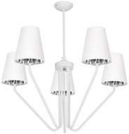 Chandelier on a pole VICTORIA 5xE27/60W/230V white - Chandelier