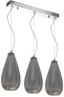Chandelier on wire PETRA 3xE27/60W/230V grey - Chandelier