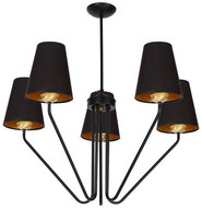 Chandelier on a pole VICTORIA 5xE27/60W/230V black - Chandelier