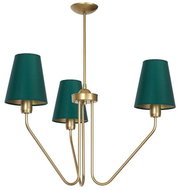 Chandelier on a pole VICTORIA 3xE27/60W/230V green - Chandelier