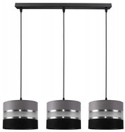 CORAL 3xE27/60W/230V black and grey - Chandelier
