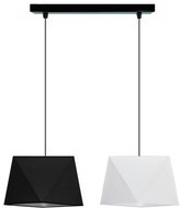 Chandelier on wire DIAMENT 2xE27/60W/230V black and white - Chandelier