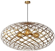 Lucide 21417/99/02 - Chandelier on Cable WOLFRAM 3xE27/60W/230V Gold - Chandelier