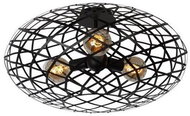 Lucide 21117/65/30 - Ceiling Light WOLFRAM 3xE27/60W/230V Black - Ceiling Light