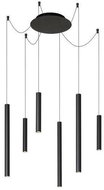 Lucide 74403/06/30 - LED Dimmable Chandelier on Cable LORENZ 6xLED/4W/230V Black - Chandelier
