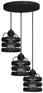 Chandelier TUBE 3xE27/60W/230V black - Chandelier