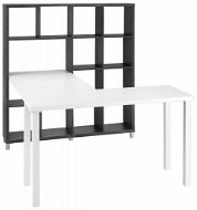 Danish Style Kera with bookcase 153 cm, gray / white - Íróasztal