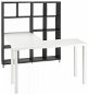Danish Style Kera with bookcase 153 cm, gray / white - Desk