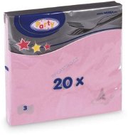 Paper Towels Ubrousky 33 × 33 cm, světle růžové, třívrstvé - Papírové ubrousky