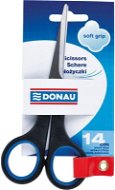 Büroschere DONAU Soft Grip 14 cm schwarz/blau - Kancelářské nůžky