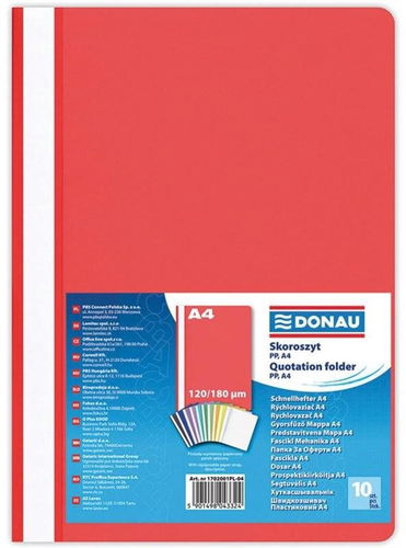 DONAU A4 červený - balení 10 ks - Desky na dokumenty - Hlavní obrázek