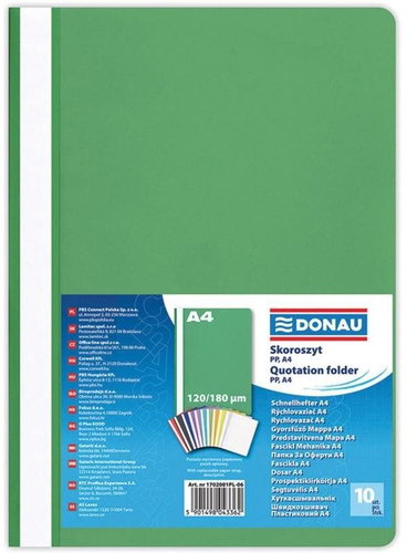 DONAU A4 green - pack of 10 - Document Folder - Main image