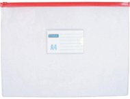 DONAU Dokumentenmappe aus Kunststoff mit Reißverschluss - A4 - transparent - 1 Stück - Dokumentenmappe