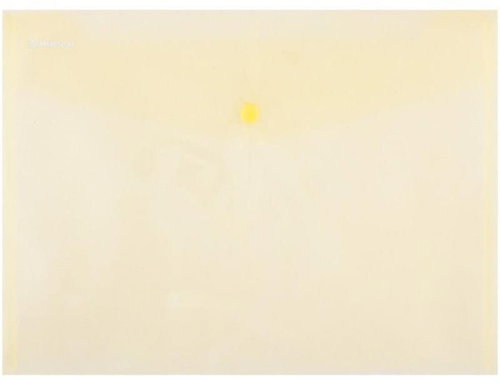 DONAU plastic, folding, with button, A4, transparent yellow, 1 pc - Document Folder - Main image