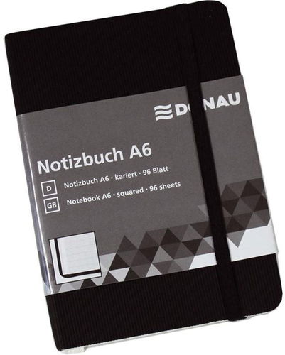 DONAU A6 96 listů, čtverečkovaný, černý - Zápisník - Hlavní obrázek
