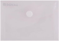 DONAU plastic, folding, with button, A7, clear - pack 10 pcs - Document Folder