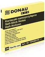 DONAU 76 x 76 mm, 100 lístků ECO žlutý - Sticky Notes